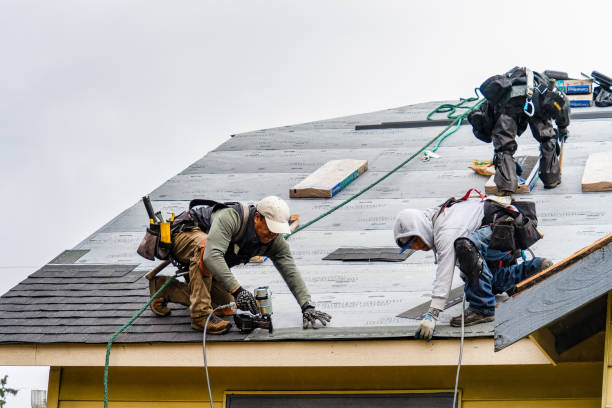 Professional Gutter Installation technician working in Moscow, OH